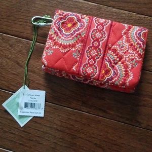 Vera Bradley paprika compact wallet